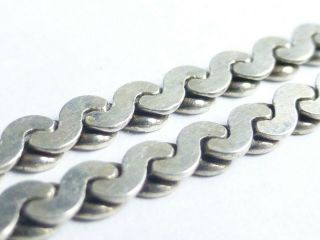 Vintage 925 Sterling Silver Fancy Curb Link Chain Bracelet 15 " 8g N6