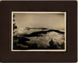 Vintage Photo Mount Baldy From Mt.  Wilson Southern California San Gabriel Mts