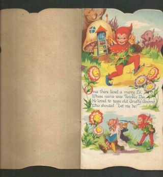 E76 - ELF - VINTAGE 1950s SOFTCOVER SHAPED ILLUSTRATED CHILDREN ' S STORY BOOK 3