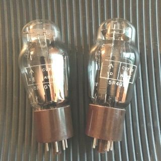 Matched Pair 5r4gy Stc Black Plate Bottom D Getter Tubes Avo Vcm163