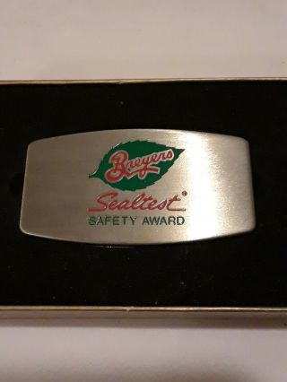 Vintage Zippo Bradford PA USA Breyers Sealtest Advertisement Metal Pocket Knife 2