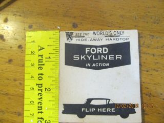 Vintage Car Advertisement Ford Skyliner In Action Flip Book.