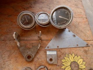 Vintage Chris Craft Gauges Accessories Parts Rpm Temperature Pressure Amperes