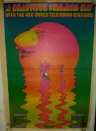 Vintage Peter Max Poster Psychedelic - A Summer Day - 11 X 16 "