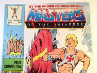Vintage 1980 ' s Masters of the Universe He - man Uk comic book 19,  Every fortnight 2