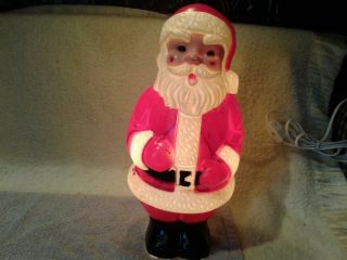 Vintage Christmas Electric Santa Claus Plastic Blow Mold