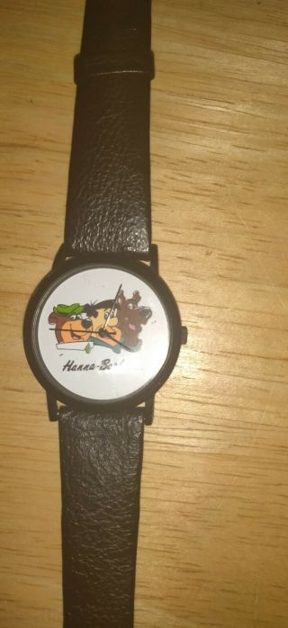 Vintage Hanna Barbera Wrist Watch Fred Flintstone,  Scooby Doo And Yogi On Face
