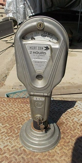 Dual Park O Meter Vintage Parking Meter