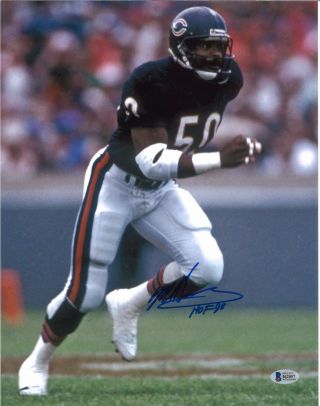 Mike Singletary Chicago Bears Signed 11x14 Photo Beckett Bas Itp Autographed 57
