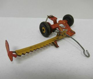 Vintage Marx Tin Litho Sickle Bar Hay Mower Toy Farm Equipment Implement Wz9312