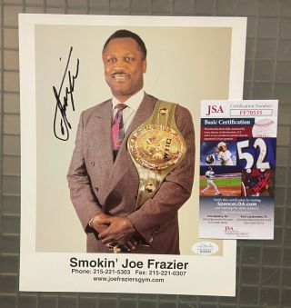 Joe Frazier Signed 8x10 Boxing Photo Autographed Auto Jsa 1