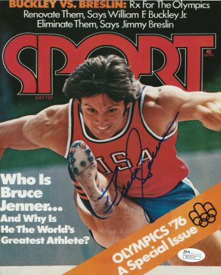 Bruce Jenner Signed Olympics Sports Illustrated 8x10 Photo Track And Field Jsa