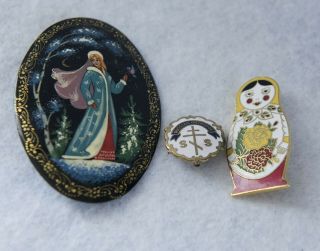 Vintage 3 Russian Pins