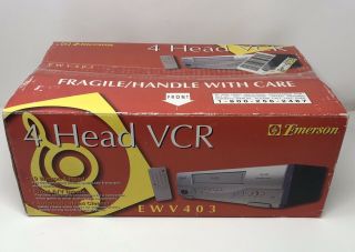 Emerson Ewv403 4 Head Digital Tracking Vcr Vhs Video Cassette Player Recorder