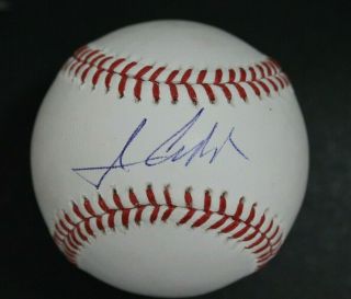 Jim Adduci Texas Rangers Detroit Tigers Signed Autograph Baseball Mlb Authentic