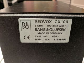 Bang & Olufsen Beovox CX100 Black Bookshelf Speakers 2