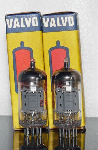 2 NOS NIB tubes Valvo E82CC ECC802S 12AU7WA match pair 1965 (910019) 2