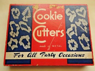 Vintage Set Of 11 Cookie Cutters For All Party Occasions