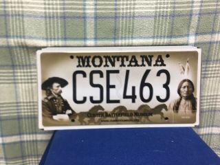 Custer Battlefield Museum Montana License Plate