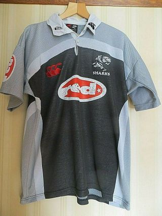 Vintage Canterbury The Sharks South Africa Rugby Union Shirt Extra Large