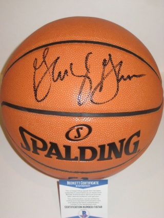George Gervin (san Antonio Spurs) Signed Spalding Basketball W/ Beckett