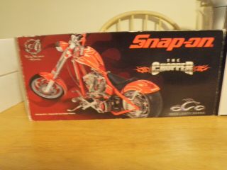 Snap On 1/10 Scale O.  C.  C.  Chopper Die Cast Motorcycle & Tool Box Collectible.