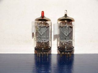 2 X 12au7 Telefunken Tubes Very Strong Matched Pair 2400/2360 & 2080/2300