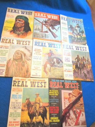 Vintage Western Magazines Eight (8) Issues " Real West " March 1962 - Jan.  1970.