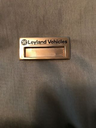 Vintage Leyland Vehicles Metal Badge