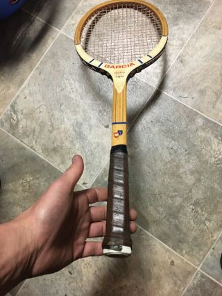 Vintage Garcia Cragin Pro 180 Wood Tennis Racquet Old Usa Vgc
