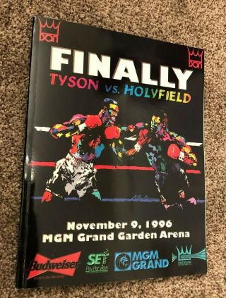 Mike Tyson Vs.  Evander Holyfield November 9,  1996 Boxing Program - Over 100pages