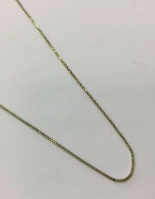 Vintage Gold Over Sterling Silver 925 Box Chain Necklace 20 " Vgy42