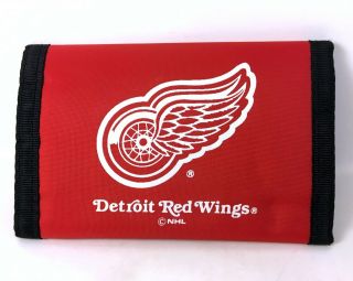 Detroit Red Wings Nylon Trifold Wallet Official Nhl Hockey Team Logo Michigan