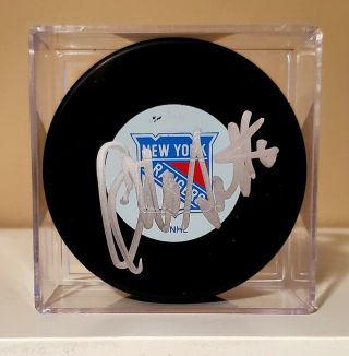 Glen Sather Signed Auto York Rangers Puck Ny