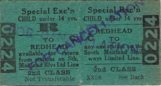 Railway Tickets A Trip From Redhead By The Old Nswgr And The Smr