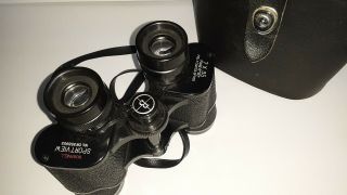 Vintage Bushnell Sportview 7 x 35 Binoculars No.  CR358955 With Case 3