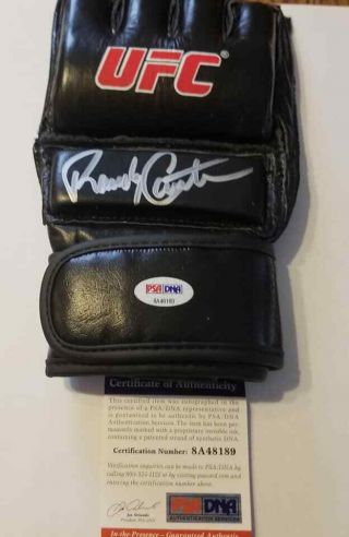Randy Couture The Natural Ufc Champion Signed Autograph Glove Psa/dna 3