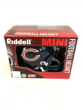 Riddle Mini Football Helmet Chicago Bears - Auto Cade Mcnown