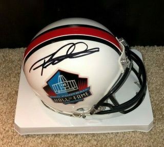 Rod Woodson Signed Hall Of Fame Mini Helmet Pittsburgh Steelers Purdue