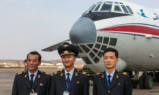 EXTREME RARE - Air Koryo North Korea DPRK Pilot Hat Cap Badges Cockade Insignia 3