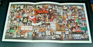 Baltimore Orioles Poster 13x25 August 18 1984 30th Anniversary Fold Out Poster