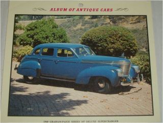 1940 Graham - Paige Deluxe 4 Dr Sedan Car Print (blue)