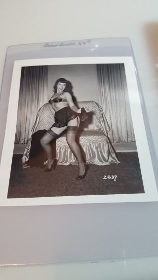 Bettie Page Pin - Up Photo From Vintage Irving Klaw Negative 2637