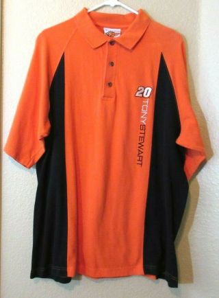 Winners Circle Mens Orange Xl Polo Shirt Tony Stewart 20 Nascar Joe Gibbs Racing