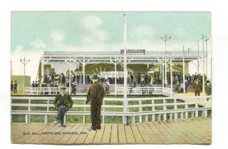 Winnipeg - Happyland Amusement Park - The Old Mill - Vintage Canada Postcard