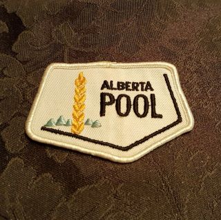 Vtg 1980s Alberta Pool Applique Patch Crest Logo Crafts