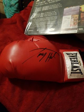 Larry Holmes Signed Autograph Everlast Red Boxing Glove Left Tri - Star