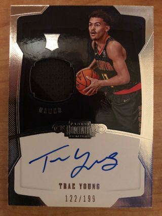 Trae Young Panini Rookie Auto Patch 122/199