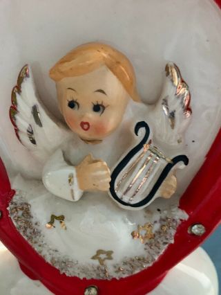 Vintage Japan Porcelian Angel Holiday Vase Christmas Heart