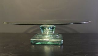 Vintage Solid Glass Cake Server Footed Cake Plate Pedestal Stand